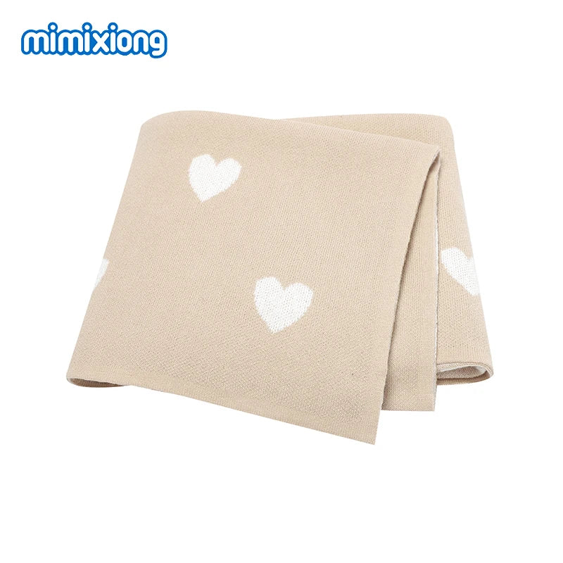 Baby Blankets Quilts 90*70cm Knitted Newborn Boys Girls Stroller Basket Swaddle Wrap Sleeping Sack Infant Cotton Bedding Covers