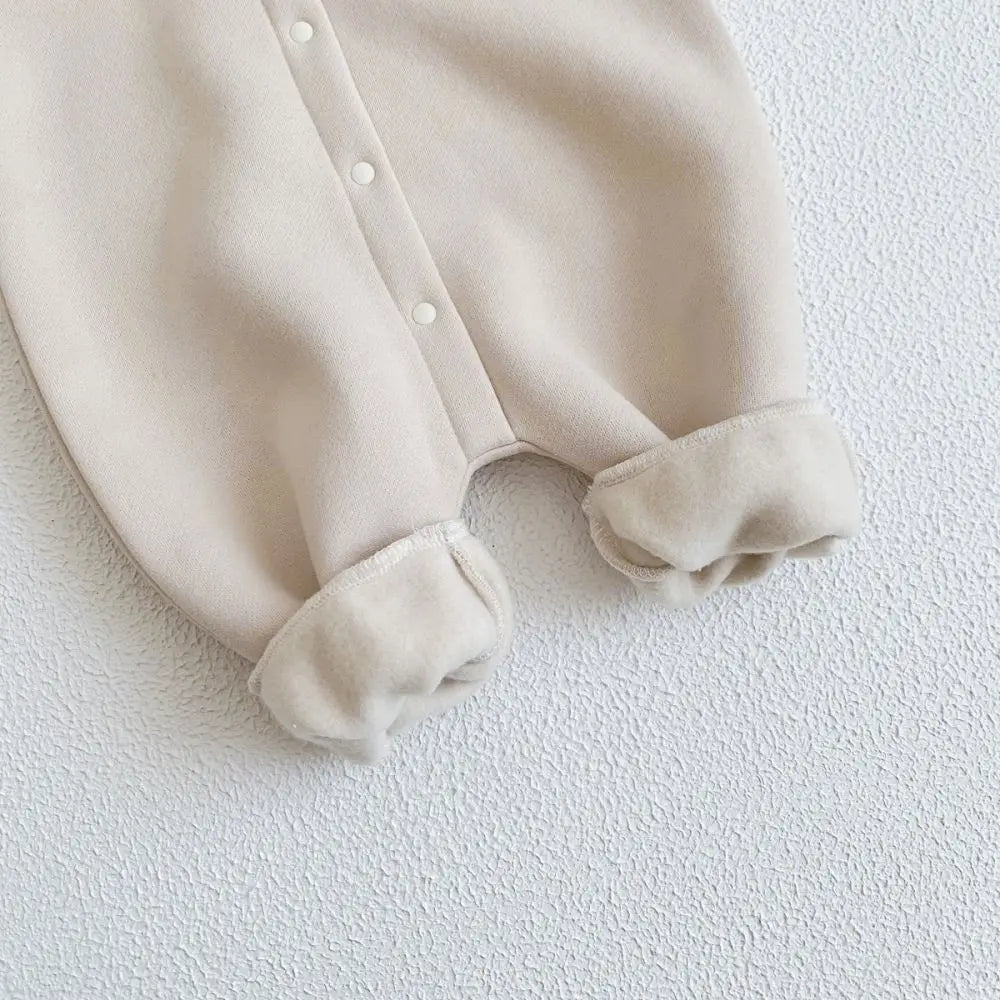 Winter Warm Newborn Baby Clothes Boys Cotton Babies Romper Cartoon Bear Long Sleeve Hooded Girl Bodysuit for 0-24M Clothing