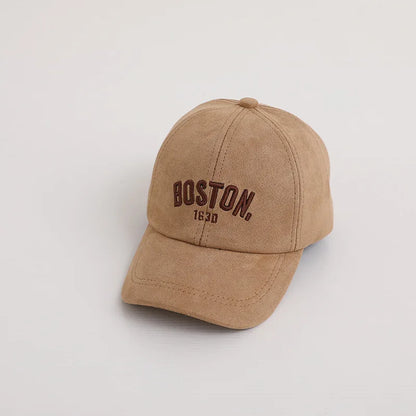 Spring Autumn Children Baseball Cap Suede Letter Baby Hat Outdoor Casual Boys Girls Kids Adjustable Sun Visor Caps