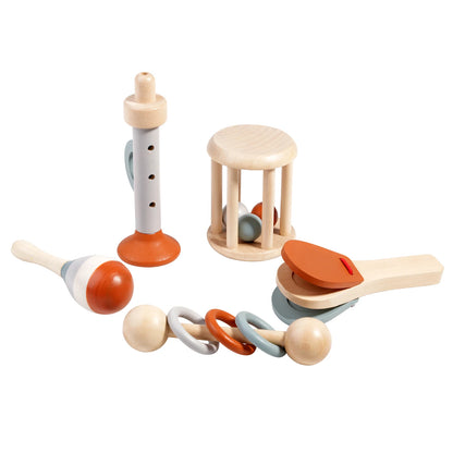 Baby Handheld Bell, Ringing Instrument, Early Childhood Education, Soothing Bed Bell, Wooden Gripping, Chewing Toy