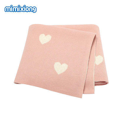 Baby Blankets Quilts 90*70cm Knitted Newborn Boys Girls Stroller Basket Swaddle Wrap Sleeping Sack Infant Cotton Bedding Covers