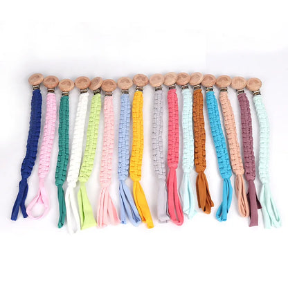 Baby Pacifier Clips Chain Handmade Crochet Newborn Anti-drop Soother Chains Nipple Dummy Holder Clip