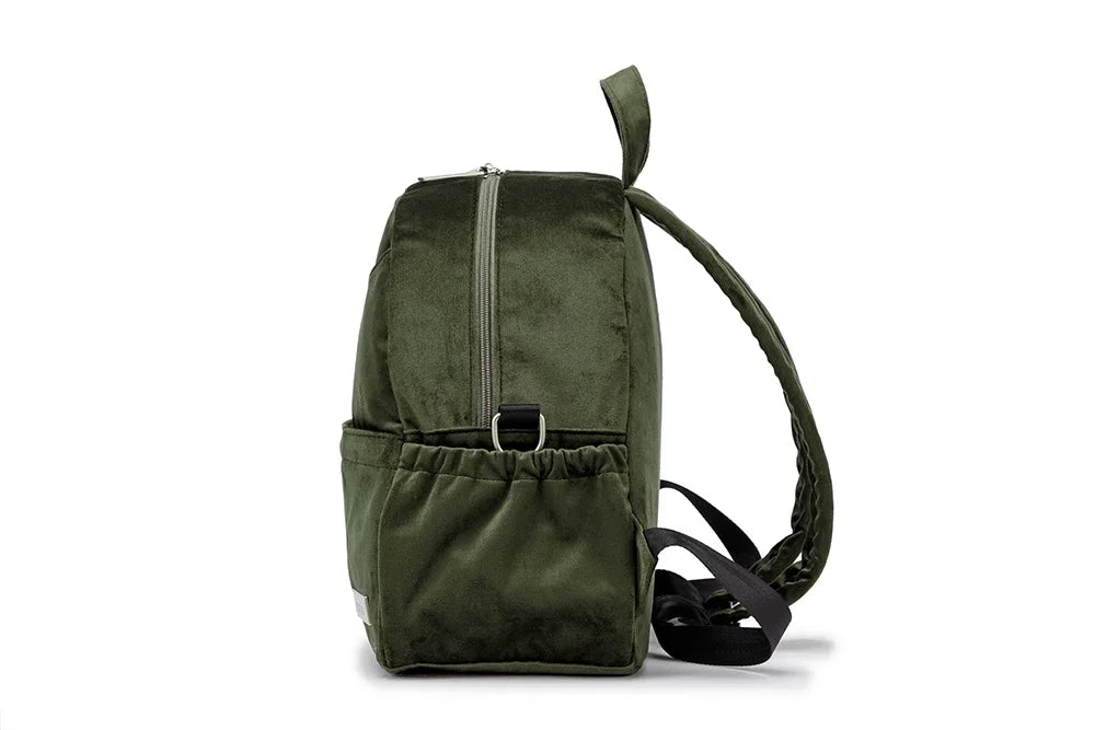 Velvet Diaper Backpack: Large Capacity Nappy Bag for Mom with Pacifier Case and Multi-functionality