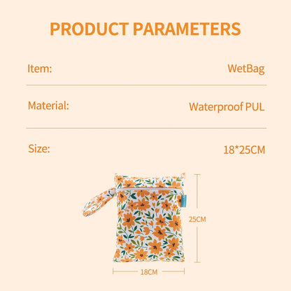 18*25CM Waterproof Mini Wet Diaper Bag Reusable And Portable Single Pocket  Dry Bag For Diapers