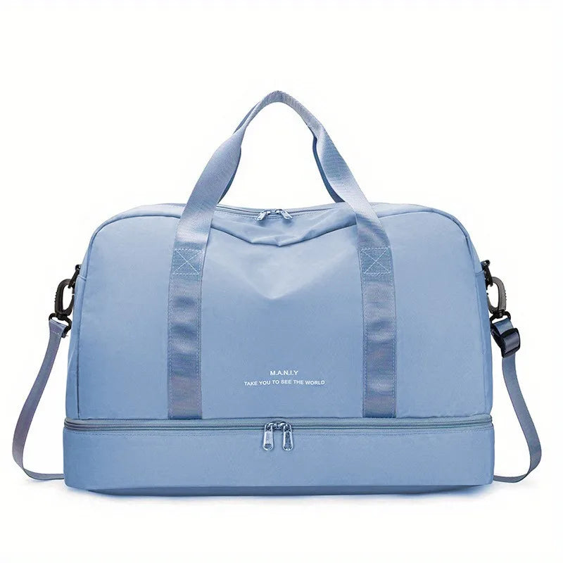 Fashion Travel Bags For Women Large Capacity Men's Sports bag Waterproof Weekend Sac Voyage Female Messenger Bag Dry And Wet