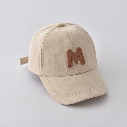 Spring Autumn Children Baseball Cap Suede Letter Baby Hat Outdoor Casual Boys Girls Kids Adjustable Sun Visor Caps