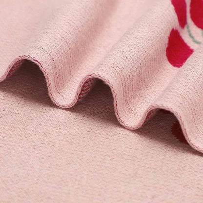 Cute Cherry Print Infant Throws Shawls Skin-friendly Muslin Baby Boys & Girls Swaddle Blankets 0-24 Months Baby Security Blanket