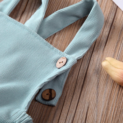 0-24M Cute Baby Romper Boys Girls Solid Color Corduroy Sleeveless Square Neck Romper Jumpsuits Baby Kids Overalls Clothing 2023