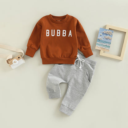 Newborn Baby 2-Piece Winter Set Cozy Hooded Sweater Elastic Waist Pants for Boys and Girls Cute Animal Print