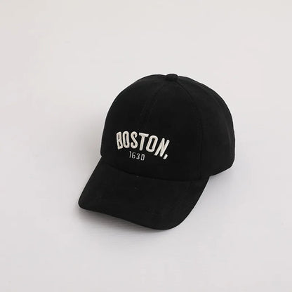 Spring Autumn Children Baseball Cap Suede Letter Baby Hat Outdoor Casual Boys Girls Kids Adjustable Sun Visor Caps