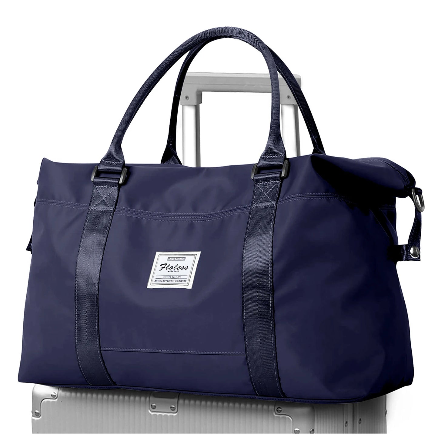 Travel Duffel Bag, Sports Tote Gym Bag, Shoulder Weekender Overnight Bags for Women with Trolley Sleeve, Foldable Carry on Bag
