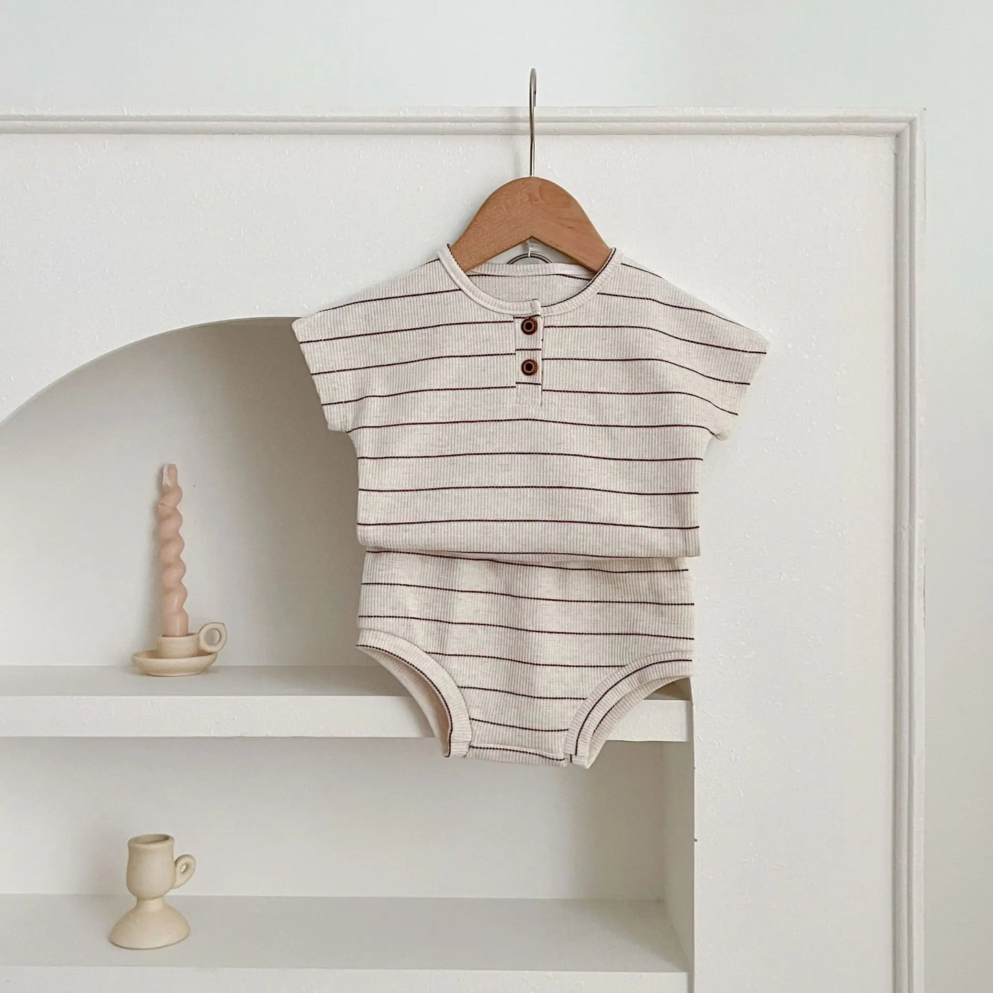 Summer Kids Baby Boys Girls Short Sleeve Stripe T-shirt + Shorts Clothing Sets Infant Baby Girls Boys Children's Clothes Suit