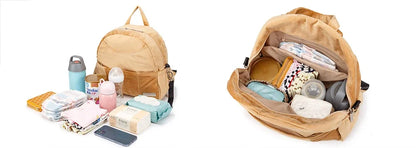Velvet Diaper Backpack: Large Capacity Nappy Bag for Mom with Pacifier Case and Multi-functionality