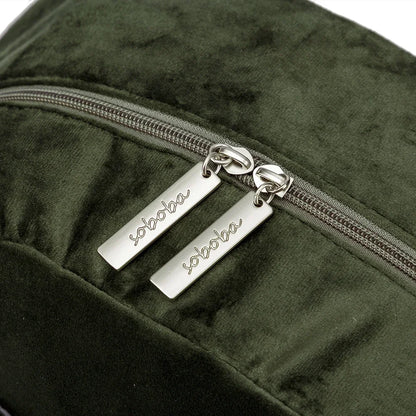 Velvet Diaper Backpack: Large Capacity Nappy Bag for Mom with Pacifier Case and Multi-functionality
