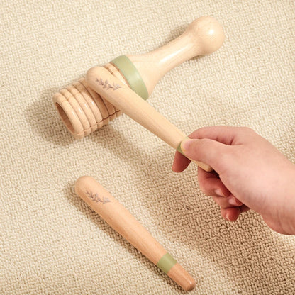 Montessori Wooden Toy Multicolor Xylophone Bell Beads Drum Column Musical Instrument Toy Kid Educational Musical Instrument Gift