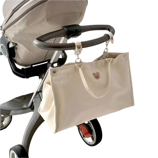 Canvas Mommy Bag Baby Nappy Bags for Newborn Diaper Organizer Pouch Babies Accessories Stroller Tote Bag Mom Handbags