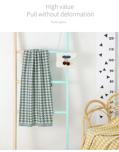 Baby Blankets Newborn Cotton Swaddle Wrap Plaid for Infant Kids Boys Girls Ultra-Soft Reversible Knitted Toddler Receiving Mats