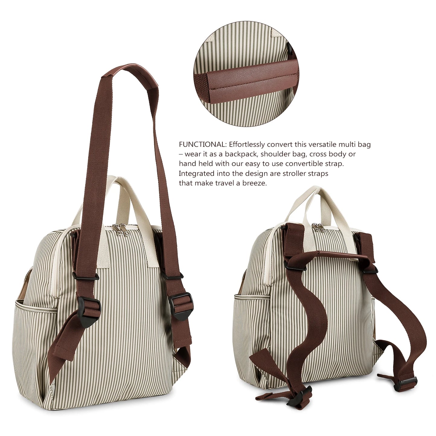 Shoulder Mommy Includes Urine Mat, Independent Bottle Bag, Multi functional Mommy Bag, Maternal and Child Travel Bag
