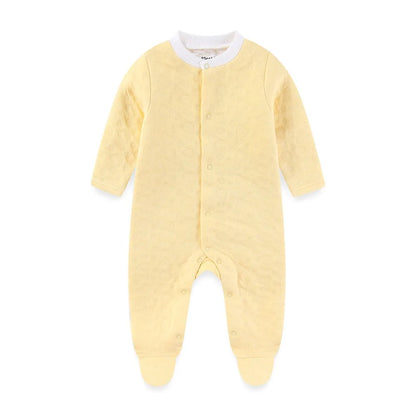 Autumn Winter Solid Long Sleeves Baby Boy Girl Rompers Warm Newborn Baby Clothes