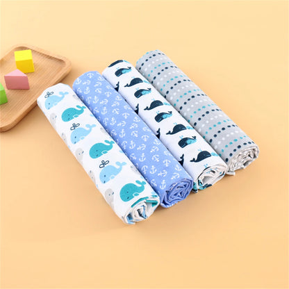 4Pcs Neutral Baby Swaddle Blanket Set, Simple Design