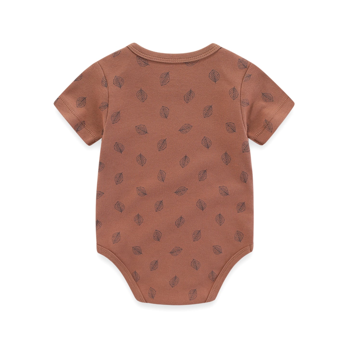 aple Leaf Print Baby Short sleeved jumpsuit 5-piece set Baby Boys Outgoing Clothing Baby Full Moon Clothing 100% Cotton
