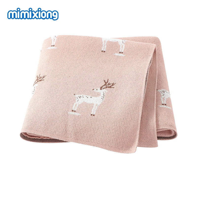 Baby Blankets Quilts 90*70cm Knitted Newborn Boys Girls Stroller Basket Swaddle Wrap Sleeping Sack Infant Cotton Bedding Covers