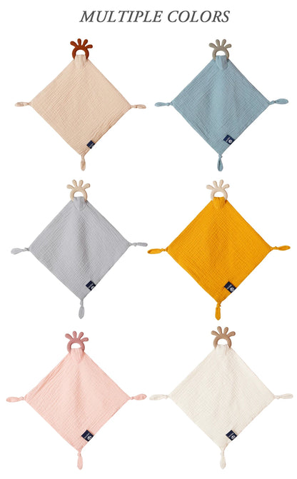 Baby Soother Appease Towel Bib Soft Muslin Cotton Doll Teether Kids Comfort Sleeping Nursing Cuddling Blanket Toys Shower Gifts