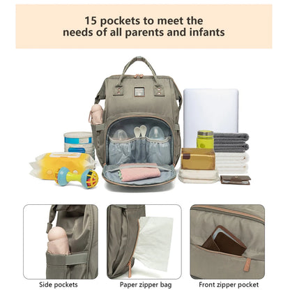 Diaper Bag Backpack Maternity Bag for Baby Large Capacity Travel Mommy Baby Stroller bag Waterproof Nappy Bags