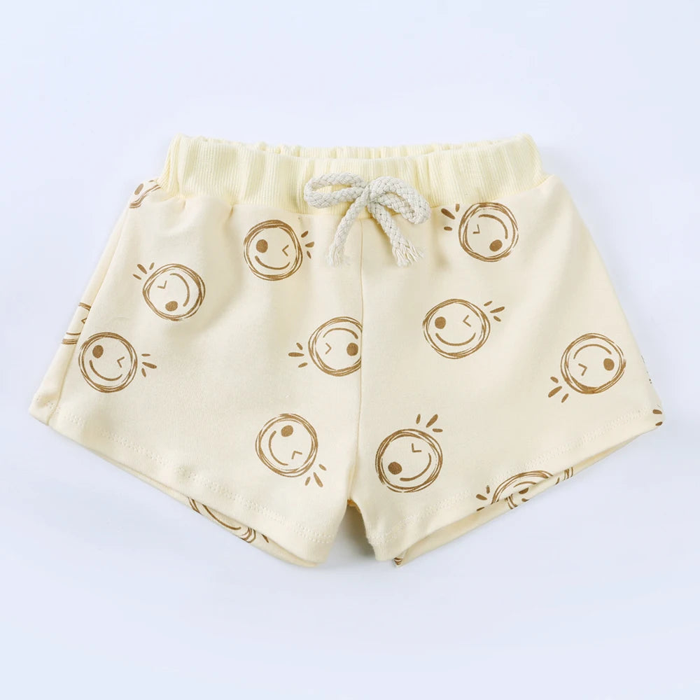100% Cotton Kids Clothes Sets for 1-8 Years Boys Girls Suit Full Print Soft Top+Shorts Baby Outfit Sets for Children Clothing
