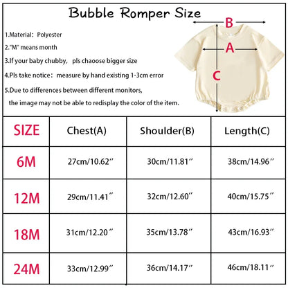 Various Just peachy baby romper Breathable Baby Oversized T-Shirt Romper baby Baggy Bubble Romper for new born gift