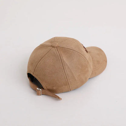 Spring Autumn Children Baseball Cap Suede Letter Baby Hat Outdoor Casual Boys Girls Kids Adjustable Sun Visor Caps