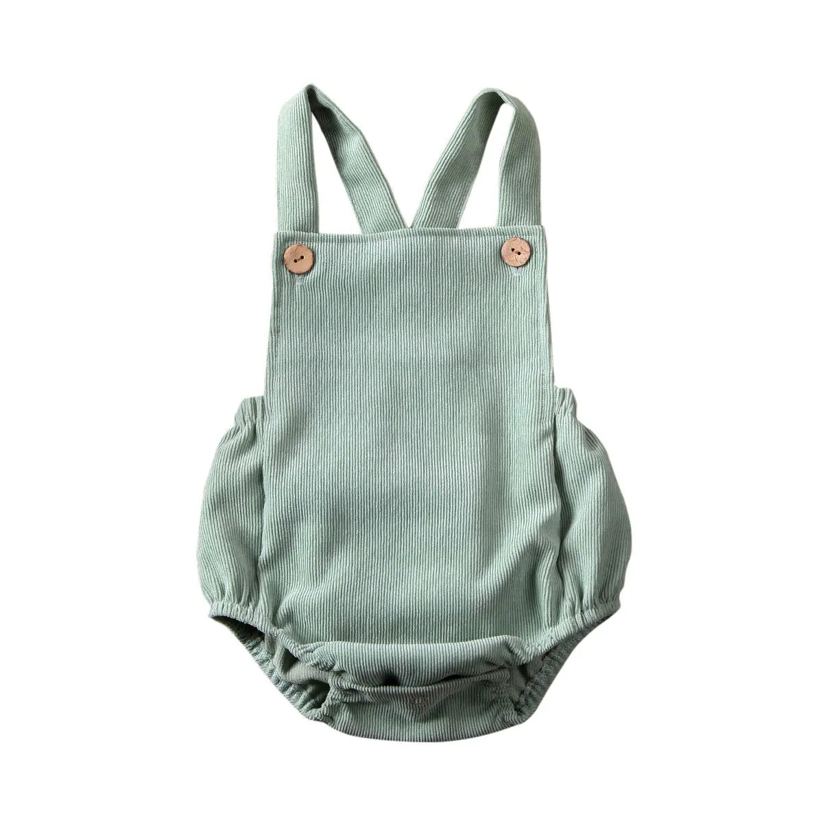 0-24M Cute Baby Romper Boys Girls Solid Color Corduroy Sleeveless Square Neck Romper Jumpsuits Baby Kids Overalls Clothing 2023