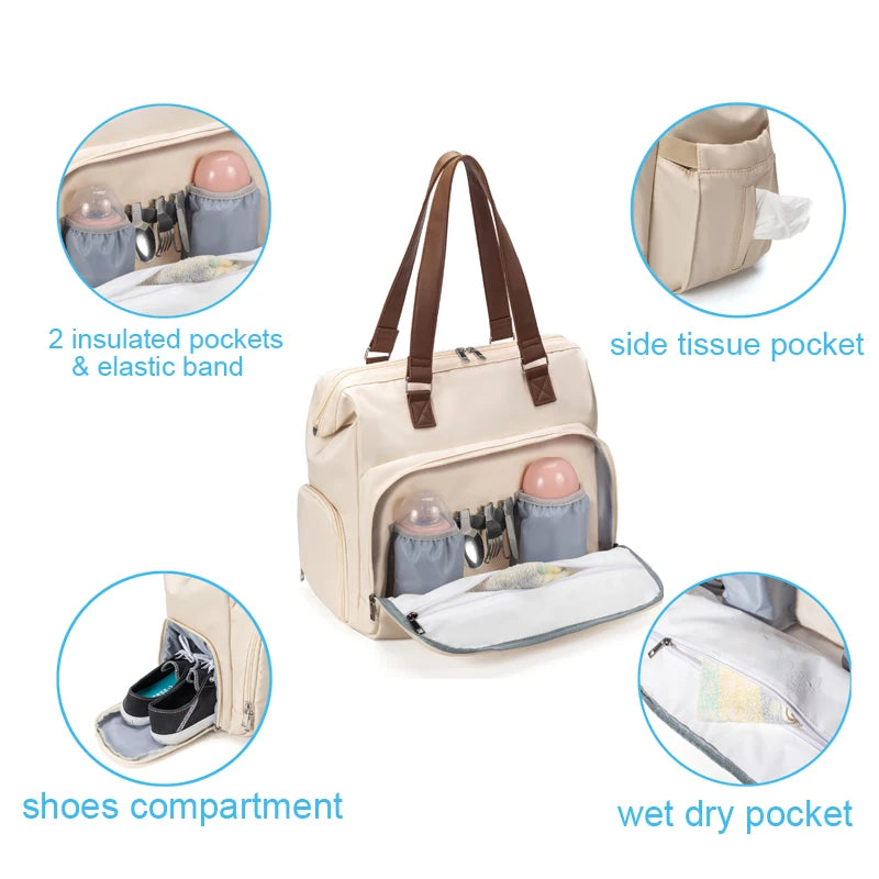 3pcs/set Mom Bag Large Capacity Diaper Bag Handbag Backpack for Father Baby Nappy Bag Maternity Bags Dad Backpack