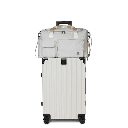 2Pieces Large-Capacity Women's Maternity Storage Bag Suitcase Additional Bag Boarding Bag Sports Fitness Bag Can Be Worn on One Shoulder and Cross-Body and Water-Repellent