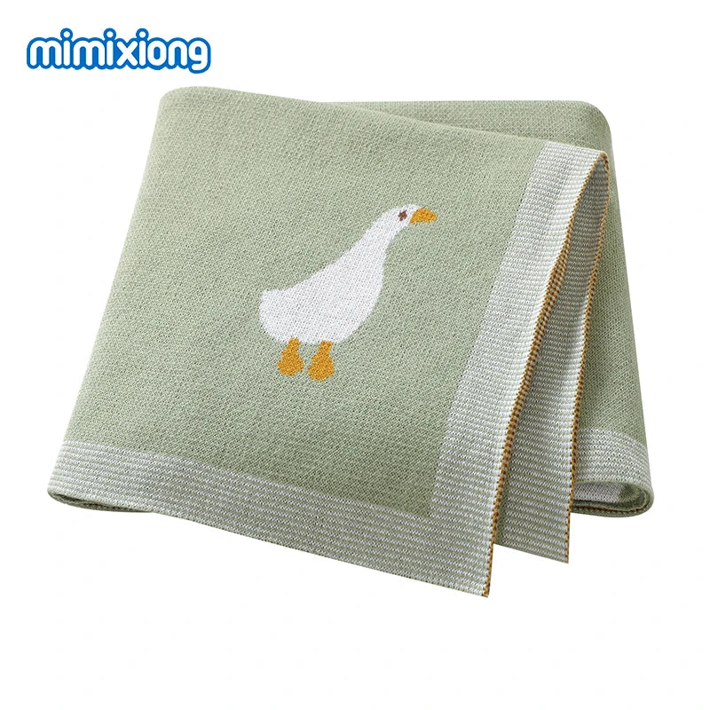 Baby Blankets Quilts 90*70cm Knitted Newborn Boys Girls Stroller Basket Swaddle Wrap Sleeping Sack Infant Cotton Bedding Covers