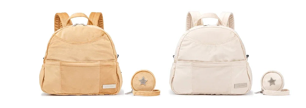 Velvet Diaper Backpack: Large Capacity Nappy Bag for Mom with Pacifier Case and Multi-functionality