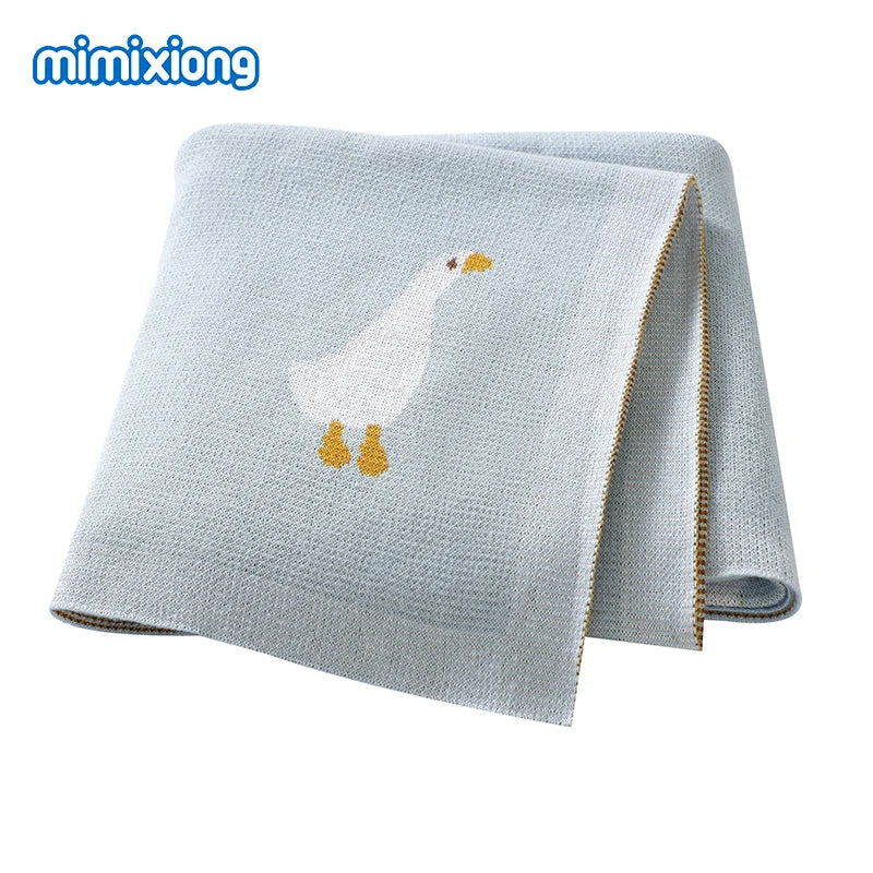Baby Blankets Quilts 90*70cm Knitted Newborn Boys Girls Stroller Basket Swaddle Wrap Sleeping Sack Infant Cotton Bedding Covers