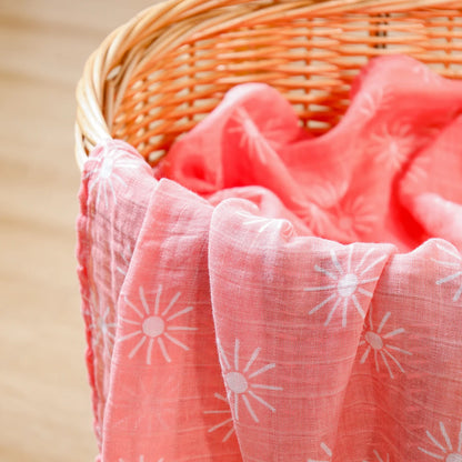Elinfant 3PCS 100% Cotton Muslin Swaddle Blanket, Stroller Cover Nursing Cover,Baby Sleeping Quilt For Summer