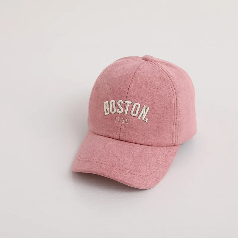 Spring Autumn Children Baseball Cap Suede Letter Baby Hat Outdoor Casual Boys Girls Kids Adjustable Sun Visor Caps