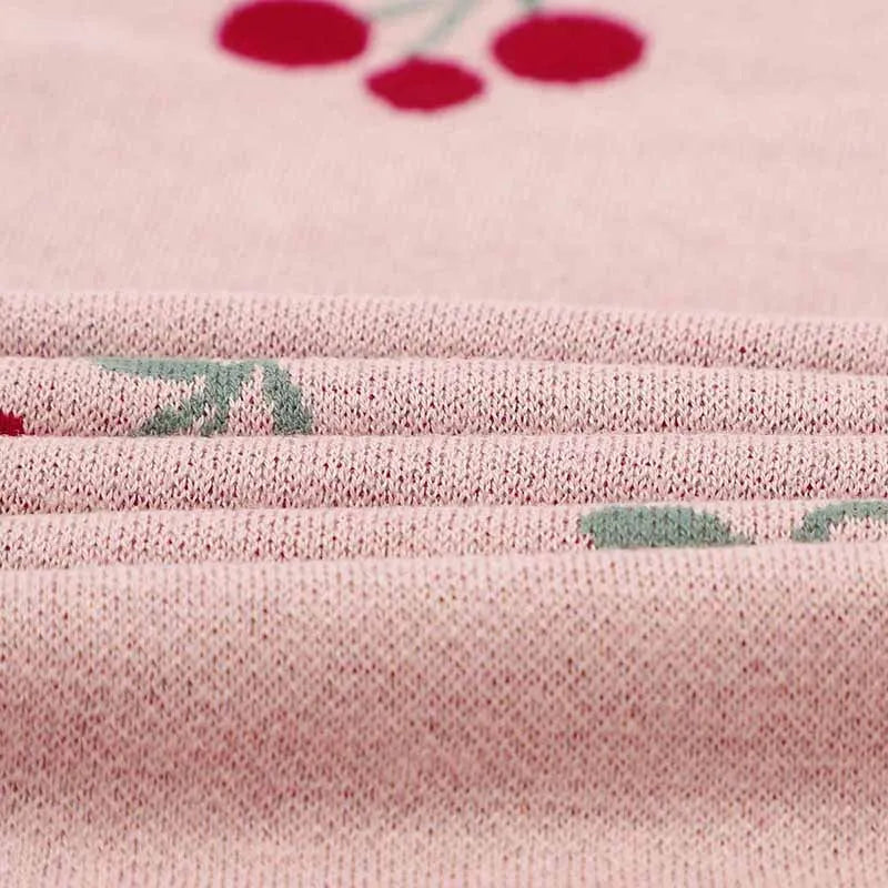 Cute Cherry Print Infant Throws Shawls Skin-friendly Muslin Baby Boys & Girls Swaddle Blankets 0-24 Months Baby Security Blanket