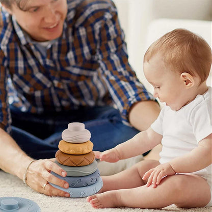 Baby Montessori Sensory Intellectual Development Set, Developing Fine Motor Skills,  Koala Stacking Tower Learning Toys