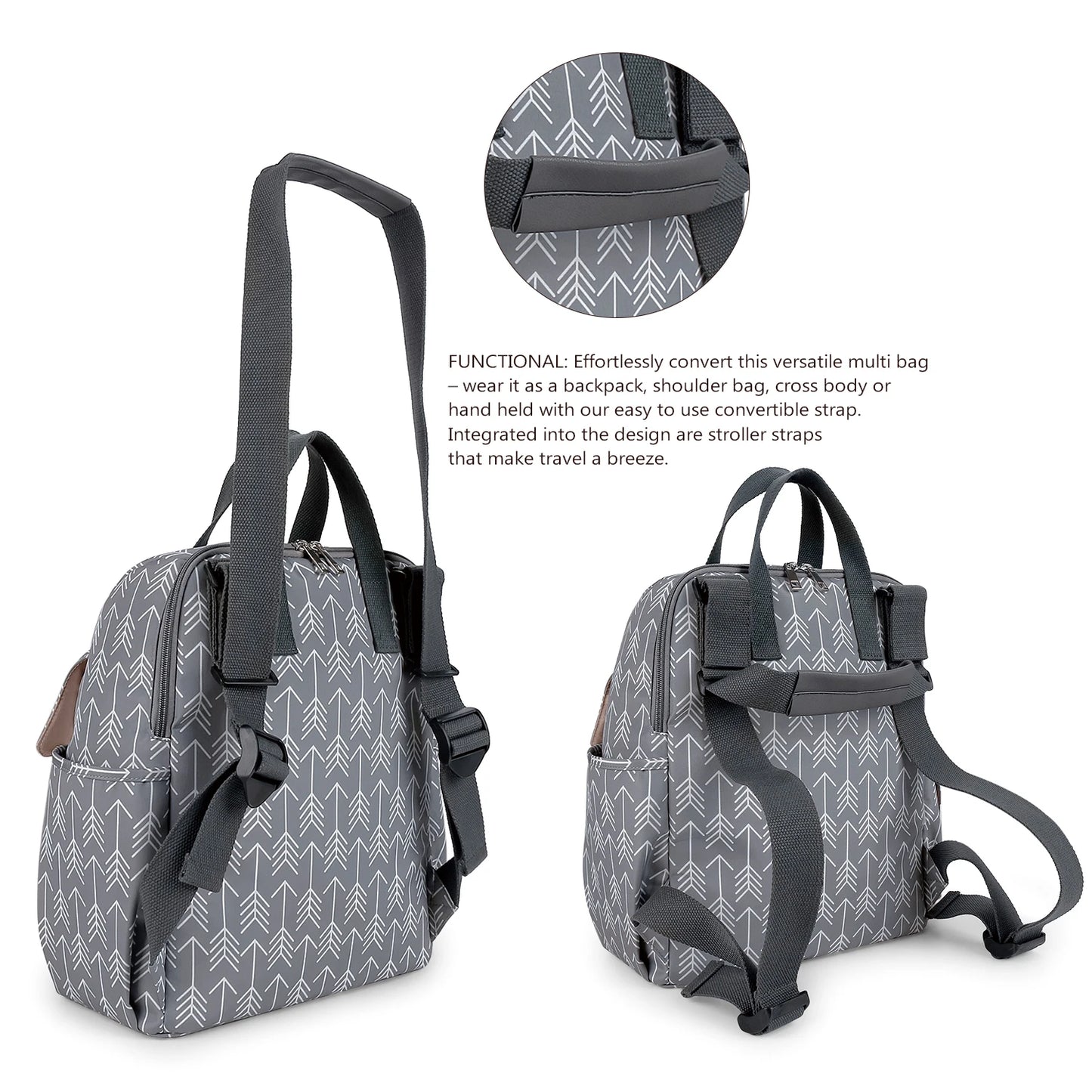 Shoulder Mommy Includes Urine Mat, Independent Bottle Bag, Multi functional Mommy Bag, Maternal and Child Travel Bag