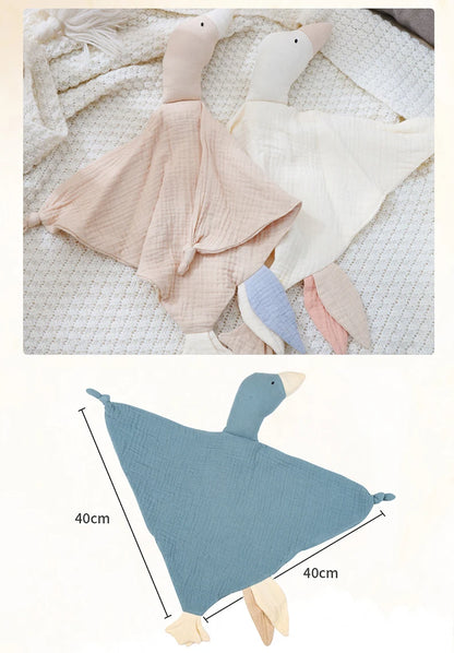 Baby Soother Appease Towel Bib Soft Animal Goose Doll Teether Infants Comfort Sleeping Nursing Cuddling Blanket Toys