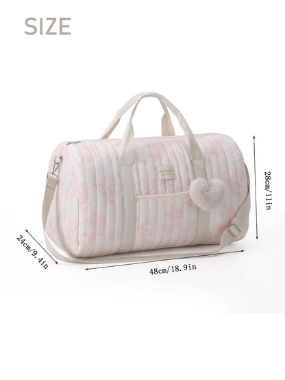 Newborn Baby Care Diaper Bag Mummy Shoulder Bag Embroidery Quilted Stroller Diaper Storage Organizer Large Handbags With Heart