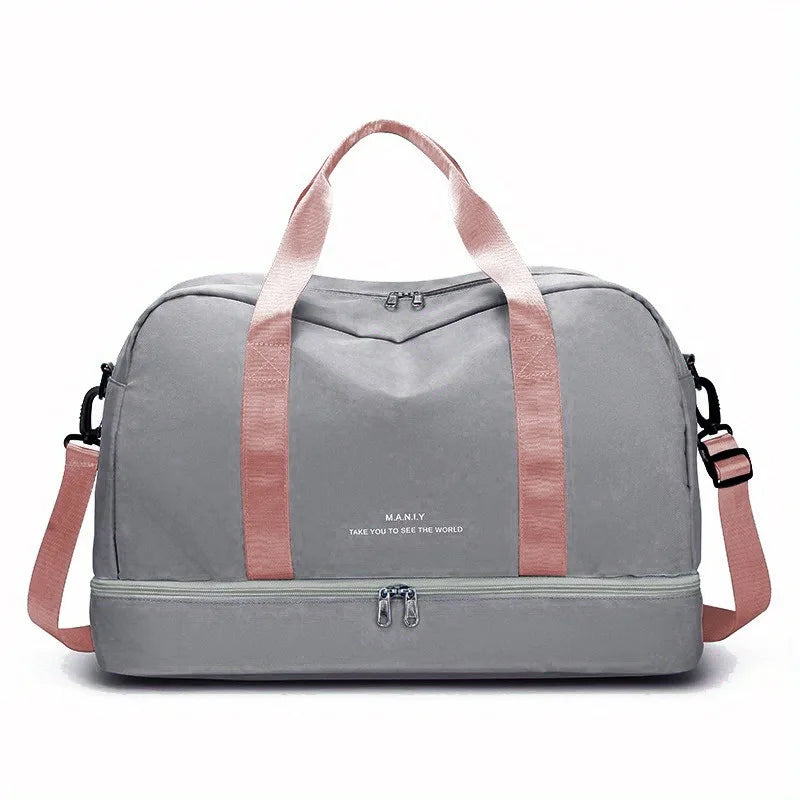 Fashion Travel Bags For Women Large Capacity Men's Sports bag Waterproof Weekend Sac Voyage Female Messenger Bag Dry And Wet