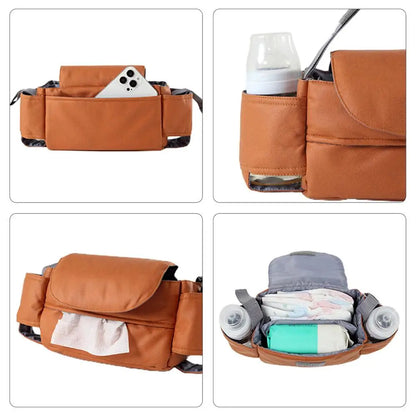 Stroller Organizing Bag Large Capacity Adjustable Straps Stroller Bags Nursing Products