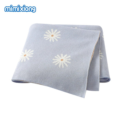 Baby Blankets Quilts 90*70cm Knitted Newborn Boys Girls Stroller Basket Swaddle Wrap Sleeping Sack Infant Cotton Bedding Covers