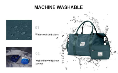 Weekender Bag for Women Travel Tote Bag Gym Duffel Bag with Toiletry Bag Overnight Bag with Wet Pocket for Labor and Delivery