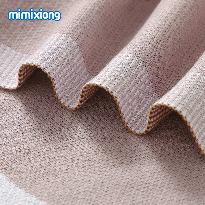 Baby Blankets Quilts 90*70cm Knitted Newborn Boys Girls Stroller Basket Swaddle Wrap Sleeping Sack Infant Cotton Bedding Covers