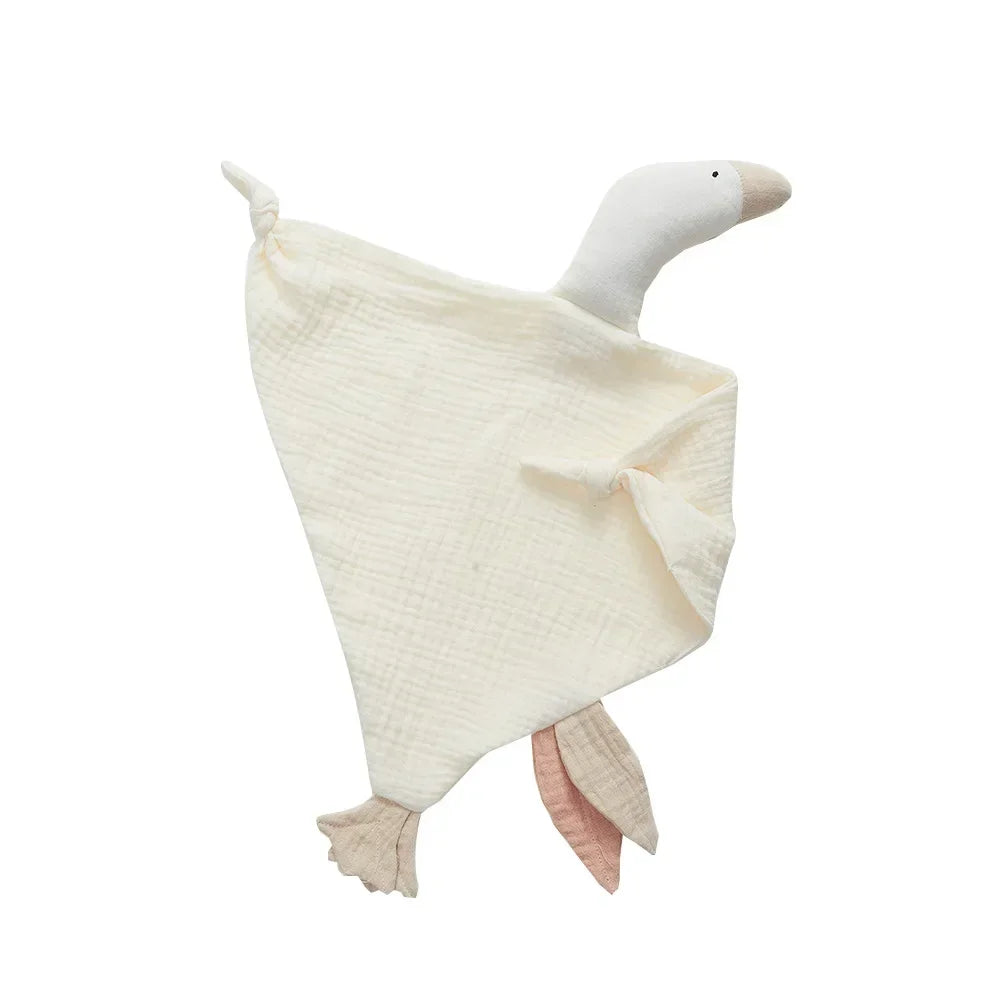 Baby Soother Appease Towel Bib Soft Animal Goose Doll Teether Infants Comfort Sleeping Nursing Cuddling Blanket Toys